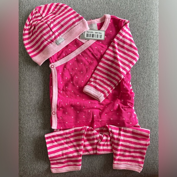 Girls 3 Piece Pajama Set Sz 3 mo - Picture 1 of 1